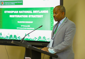 SUB: Ato Habtamu Hailu of the MoA speaks on behalf of the Minister, Prof Eyasu Elias